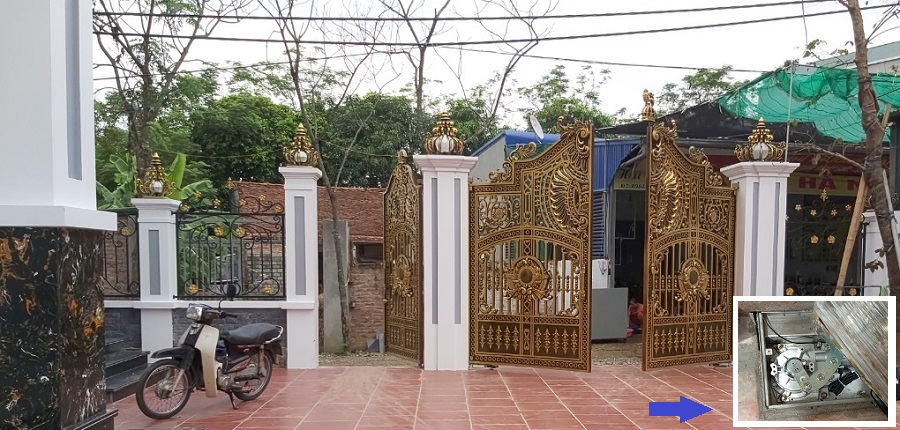 Cổng tự động âm sàn BFT model ELI AC A40 (Ý) 2 Cổng tự động âm sàn Eli 250N BFT